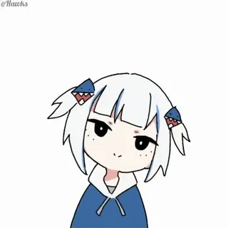 😁 Gawr Gura gawr gura, anime, vtuber, cute, shark, hololive whatsapp sticker