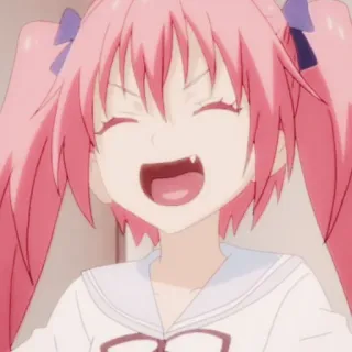 🍡 Milim Nava That Time I Got Reincarnated as a Slime Anime, Rambut pink, Imut, Tersenyum, Raja Iblis, Tensei Shitara Slime Datta Ken telegram sticker