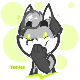 😇 TeeHee 퍼리, 수인, 여우, 귀여운, 만화 telegram sticker