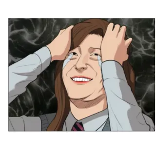 😅 angustiado, chorando, frustrado, preocupado, chateado, ansioso, desenho animado telegram sticker