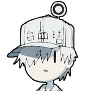 🩸 白血球 Anime, Les Brigades Immunitaires, Globule Blanc, Chapeau, Personnage, Dessin animé telegram sticker