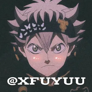 🍀 @XFUYUU anime, character, manga, illustration telegram sticker