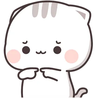 🥹 dễ thương, mèo, nhãn dán, hoạt hình, kawaii, động vật telegram sticker