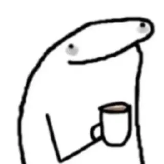 🥲 café, meme, desenho, bebida, xícara whatsapp sticker