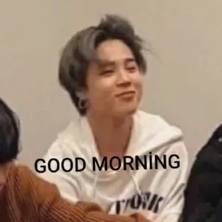 😄 GOOD MORNING 좋은 아침, 인사, kpop, 지민, bts telegram sticker