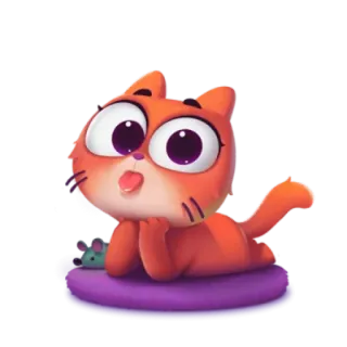 😛 cat, cartoon, cute, animal, mouse, pet telegram sticker