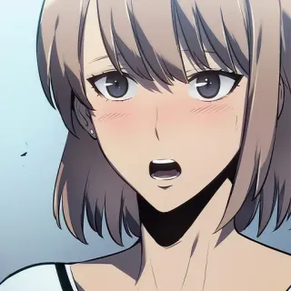✨ Anime, Donna, Arrossire, Carino, Ragazza whatsapp sticker