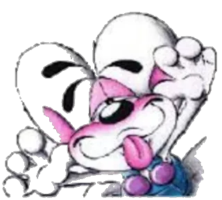 ❤ Desenho animado, Cachorro, Rosa, Engraçado, Adesivo telegram sticker