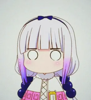 🎀 Kanna Kamui Miss Kobayashi's Dragon Maid 动漫, 康娜, 小林家的龙女仆, 卡哇伊, 可爱, Q版 telegram sticker