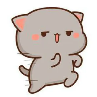 🏃 cat, animal, cute, kawaii, cartoon whatsapp sticker