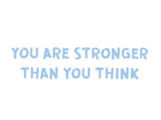 ❤ YOU ARE STRONGER THAN YOU THINK мотивация, позитив, поддержка, сила telegram sticker