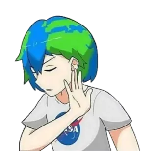 👎 NASA terra, nasa, planeta, anime, garota telegram sticker