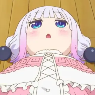 🦋 Kanna Kamui Miss Kobayashi's Dragon Maid Аниме, Дракон, Каваий, Канна Камуи, Дракон-горничная Кобаяши telegram sticker