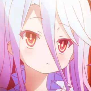 😕 Shiro No Game No Life Anime, Cô gái, Dễ thương, Shiro, No Game No Life whatsapp sticker
