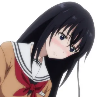 🙂 Anime, Meisje, Schooluniform, Student, Personage whatsapp sticker