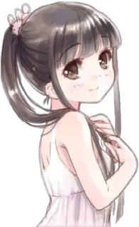 👱 动漫女孩, 卡通, 可爱, 女孩, 插画, 连衣裙 telegram sticker