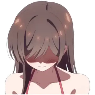👼 Anime, Chica, Triste, Emocional, Dibujos animados telegram sticker