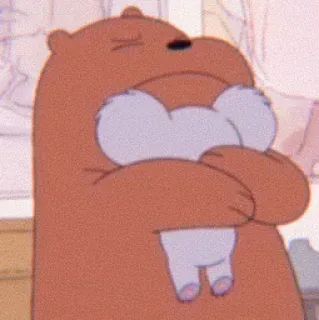 🧸 медведь, мультфильм, милый, обниматься, Мы обычные медведи, Cartoon Network whatsapp sticker