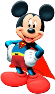 😎 Mickey Mouse mickey mouse, superman, cartoni animati, supereroe, disney telegram sticker