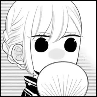 😳 anime, manga, girl, cute, bubblegum, chibi telegram sticker
