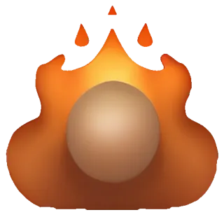 🥑 fuoco, palla, emoji, bruciante, caldo telegram sticker