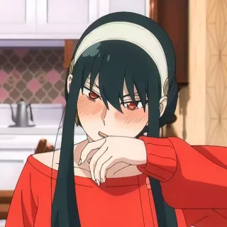 🙂 Yor Forger Spy × Family anime, cartoon, yor forger, spy x family, woman telegram sticker