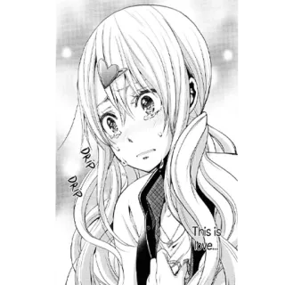 😿 This is love... Anime, Manga, Amour, Pleurs, Cœur, Fille, Émotionnel whatsapp sticker