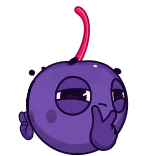 🤔 ciliegia, frutta, faccia, personaggio telegram sticker
