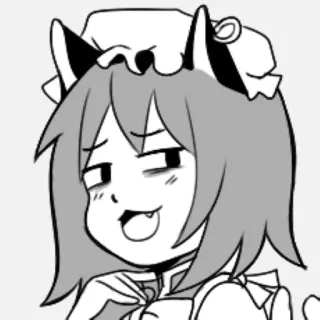 😏 Anime, Catgirl, Presumido, Maid, Sonriendo con sorna whatsapp sticker