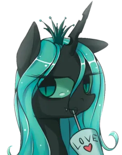 😏 LOVE Rainha Chrysalis, My Little Pony, Desenho animado, Pônei, Amor, Sticker whatsapp sticker