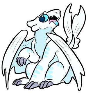 😨 dragon, dessin animé, animal, fantaisie telegram sticker