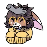 🖐 conejo, antropomórfico, lindo, gafas, dibujos animados telegram sticker