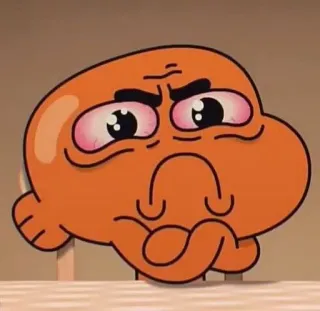 😤 Darwin Watterson The Amazing World of Gumball kartun, animasi, lucu, ikan, oranye, The Amazing World of Gumball, Darwin whatsapp sticker
