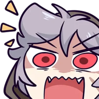 😱 อนิเมะ, โกรธ, ประหลาดใจ, สีหน้า, การ์ตูน, ตา, ตกใจ telegram sticker