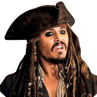 😡 Captain Jack Sparrow Pirates of the Caribbean Captain Jack Sparrow, pirate, Johnny Depp, movie, pirates, Caribbean telegram sticker