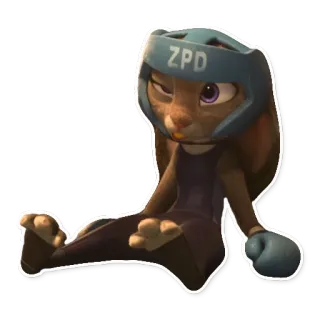 😴 Judy Hopps Zootopia zootopie, judy hopps, dessin animé, police, lapin whatsapp sticker