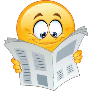 📰 Emoji, Zeitung, Lesen, Fröhlich telegram sticker