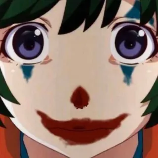 🤡 anime, clown, makeup, face, portrait whatsapp sticker
