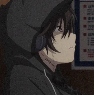 🎟 @vilipend Anime, Personage, Hoodie, Koptelefoon, Manga telegram sticker