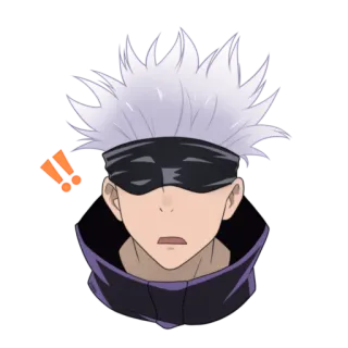 😐 Gojo Satoru Jujutsu Kaisen anime, manga, Gojo, Satoru, Jujutsu Kaisen, impactado, sorprendido whatsapp sticker