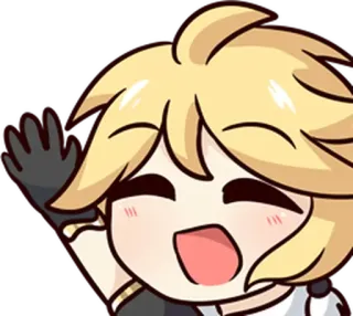 👋 อนิเมะ, ตัวละคร, น่ารัก, โบกมือ, การ์ตูน, มีความสุข telegram sticker