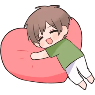 😍 애니메이션, 치비, 귀여운, 카와이, 하트, 사랑, 만화 telegram sticker