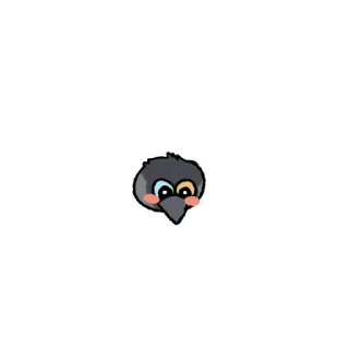 🙈 uccello, carino, cartone animato, animale telegram sticker