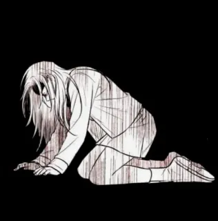 🕳️ 悲伤, 跪, 绝望, 动漫, 漫画, 情感, 疲惫 telegram sticker