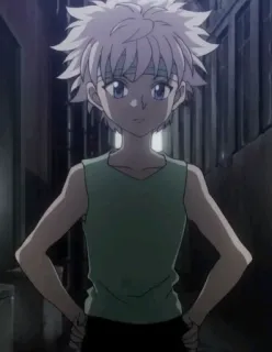 🙎 Killua Zoldyck Hunter x Hunter アニメ, キルア, Hunter x Hunter, 漫画のキャラクター, アニメの男の子 telegram sticker