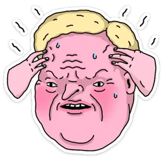 😰 estresado, preocupación, ansioso, dolor de cabeza, dibujos animados, pegatina telegram sticker