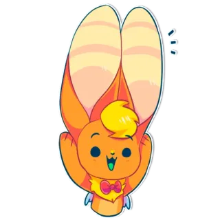 👂 Dibujo animado, Lindo, Animal, Personaje, Sticker, Ilustración telegram sticker