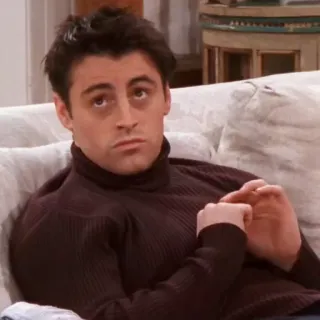 🙄 Joey Tribbiani Friends Joey, Friends, Télévision, Personnage, Série TV, Sitcom, Années 90 telegram sticker
