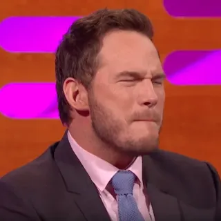 🐁 Chris Pratt Chris Pratt, aktor, selebriti, ekspresi, potret, pria telegram sticker