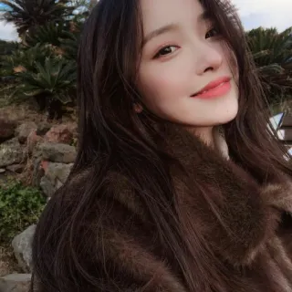 🫐 woman, portrait, beauty, fashion, brunette, long hair, outdoors telegram sticker